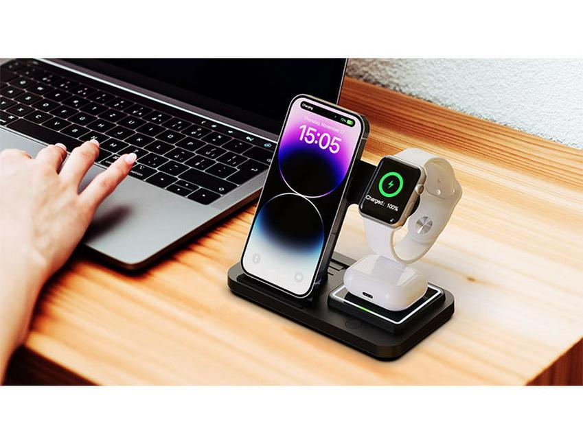 Popular 3-in-1 Wireless Charger and Stand for Apple Phones with Fast Charging