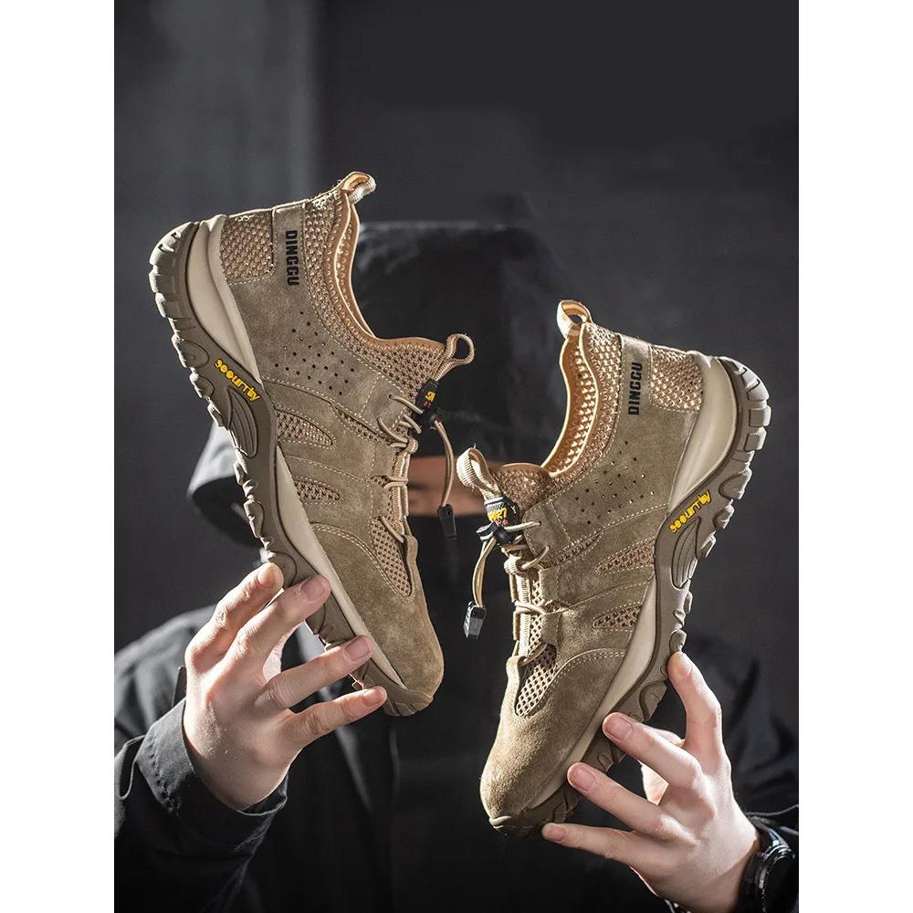 Atmungsaktive Sicherheitsschuhe für den Sommer, für Herren, unzerstörbare Sicherheitsstiefel mit Stahlkappe, durchtrittsicher, bequemer Schutz, Arbeitsschuh für den Außenbereich