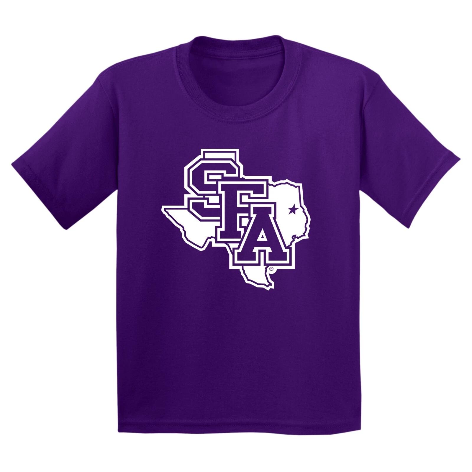 Stephen F Austin State Lumberjacks Primary Logo Youth T-Shirt - Purple M