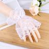 1 Pair Women Lace Gloves Elegant Halloween Gothic Lolita Tulle Mesh Sleeves for Parties Festive Decoration