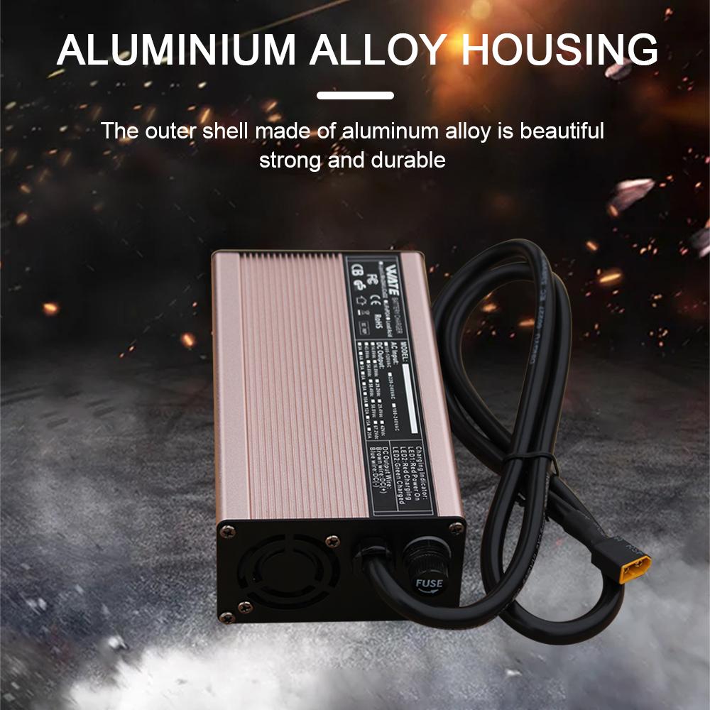 42V 15A smart lithium battery charger for 10S 36V lithium battery fast charging connector optional