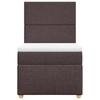 Box Spring Bed with Mattress Dark Brown 100x200 cm Fabric