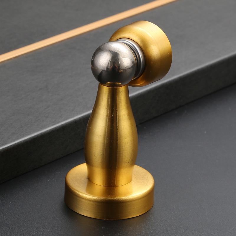 New Stainless Steel Magnetic Door Stopper Sticker Toilet Glass Hidden Door Holders Catch Floor Doorstop Door Hardware