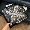 New silk scarf women's fashion versatile high-end small square scarf Korean version neck protection scarf spring and autumn retro scarf binding bag