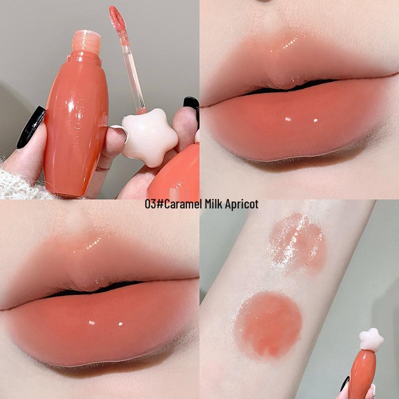 

Gege Bear Starry Water Light Plumping Lip Gloss - Tinted Mirror Finish for Student Parties