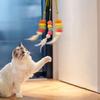Interaktives Haustier Katze Spielzeug Lustiger Stab Kätzchen Selbst-hi Elastisches Seil Libellenform Feder Glocke Hängend Tür Necken Kätzchen Spielzeug