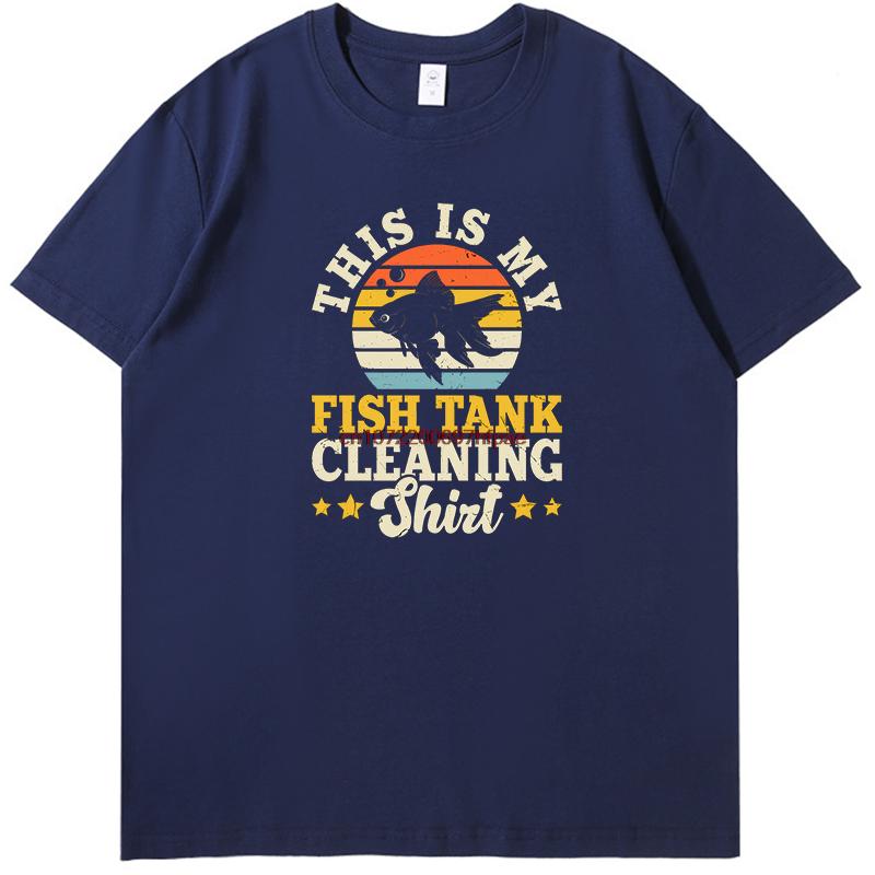 Funny Fish Lover Vintage Aquarium Cotton Tshirt Fashion Tees Tops Summer Oneck New Shirts And Tshirts Unisex Print T Shirt