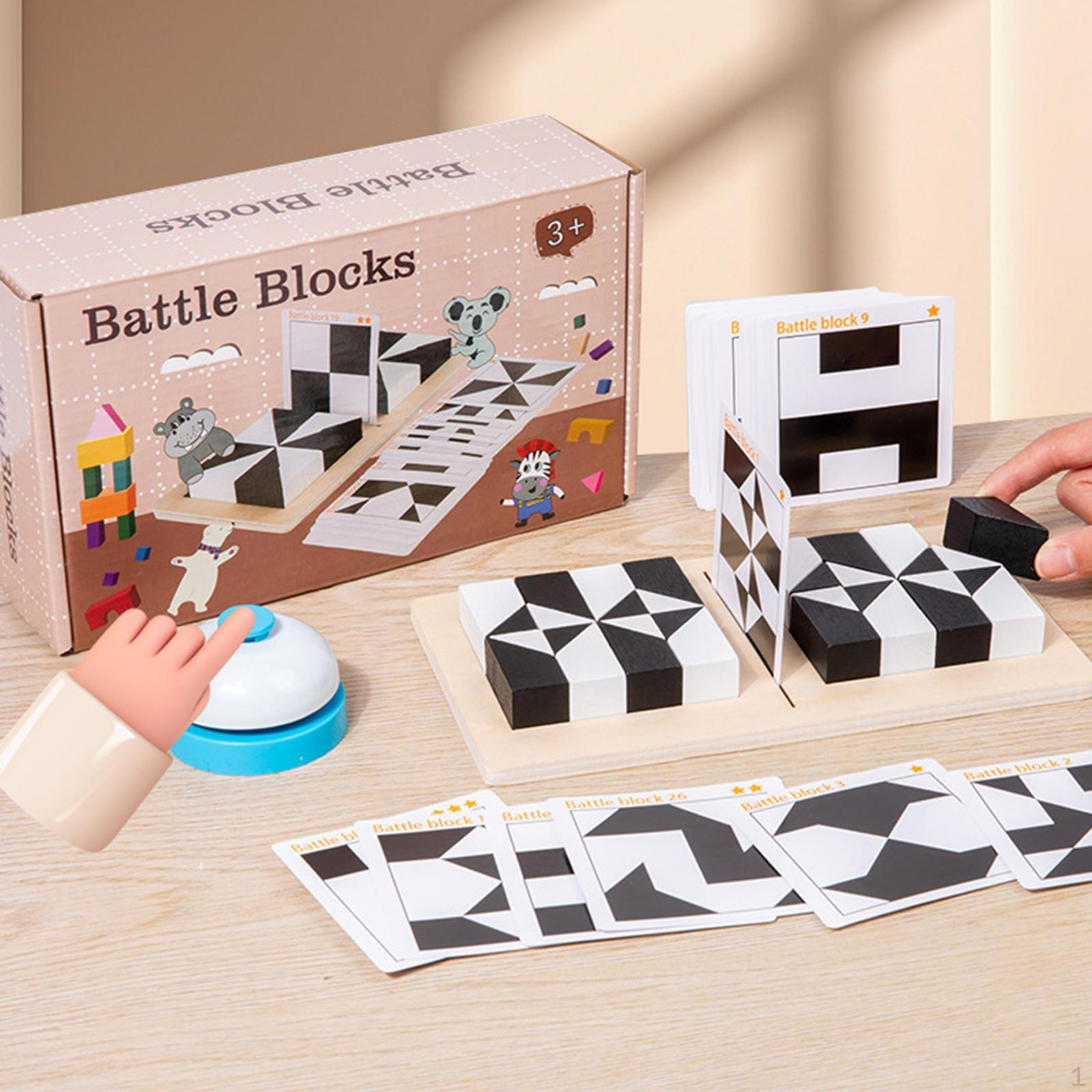 Wooden Blocks Puzzle Brain Teaser Puzzles Early Learning Game IQ Teasers Toy for Adults Ages 4-8