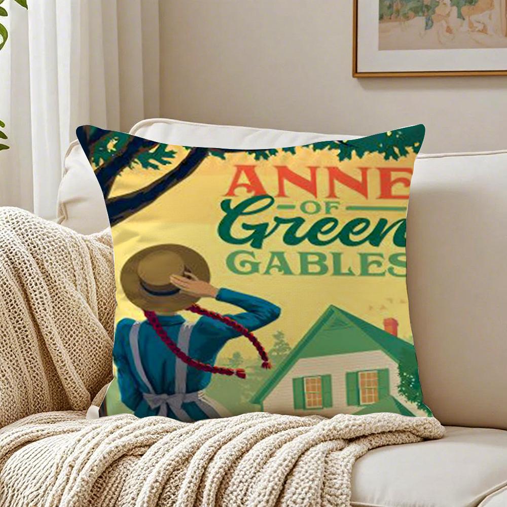 Anne Of G-Green Gables Cushion Cover Pillowcase Anti-Dustmite Living Room Sofa Decor Cushion Room