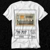 TR-707 Ritmo Kompozitorius 1985 Sintezatorius Būgnų Mašina Analoginis Retro Marškinėliai 348