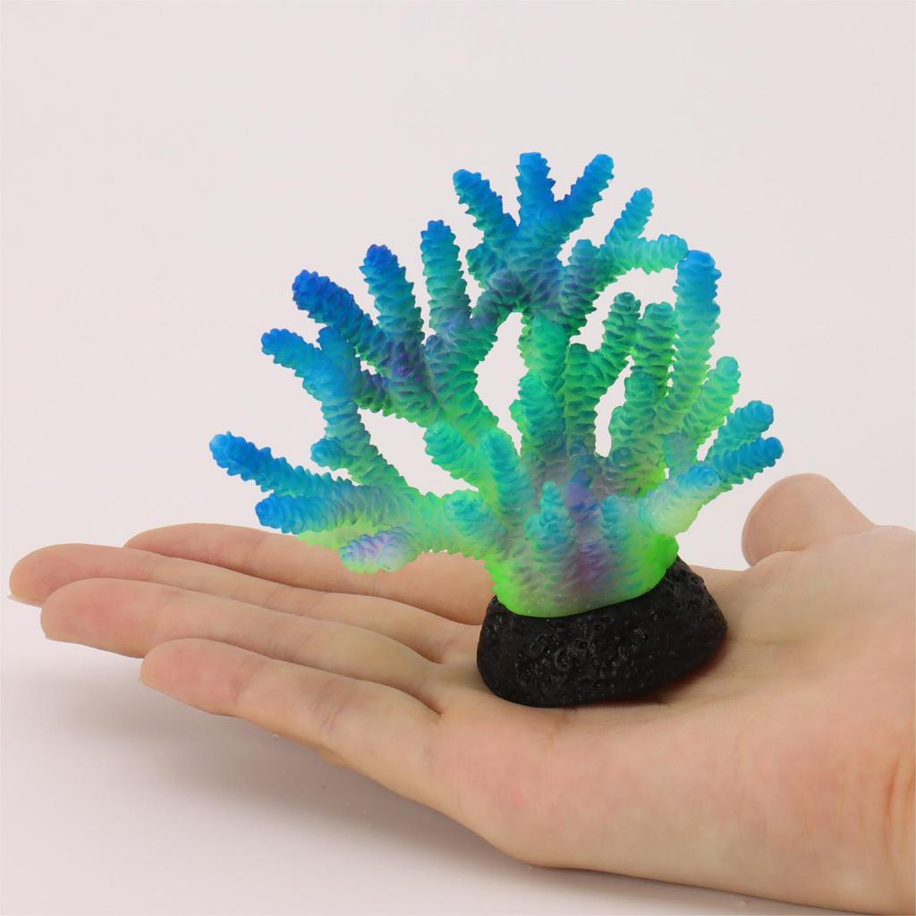 1 pc Fish Tank Decorations Aquarium Decor Plants Fluorescent Staghorn Coral Reef Decor Glowing Fish Tank Decorations Betta Fish