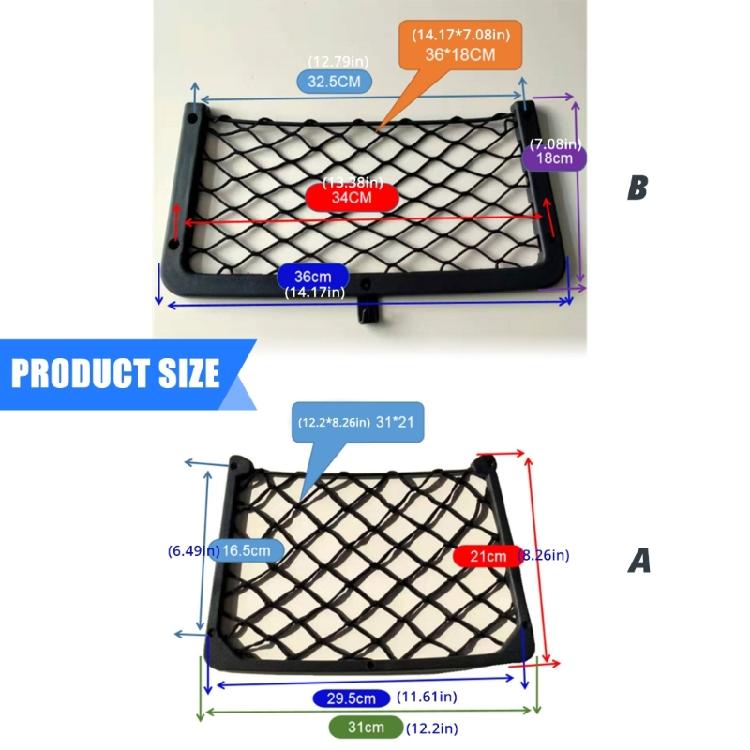 Oversized Car Accessories Organizers Soft Mesh Construction Storage Area Secures Trinkets Without Damaging Surfaces