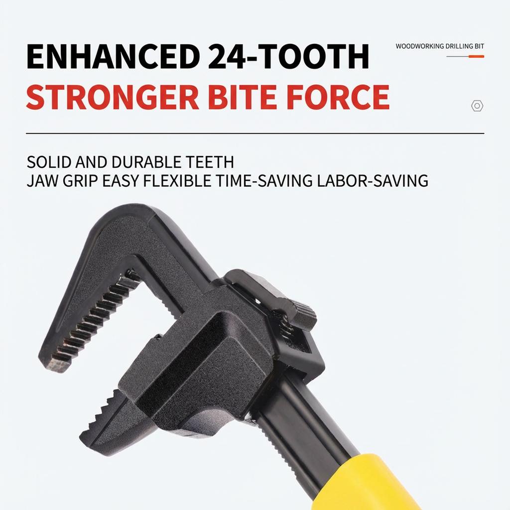 F Type Wrench Quick Adjustable Universal Pipe Tool For Plumbing Heating Installation Opening High Carbon Steel Home Repair