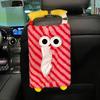 Funny Stripe Small Monster Car Tissue Case Storage Box Cartoon Paper Napkin Holder for Car Hanging Paper Tissue Bag Napkin Case