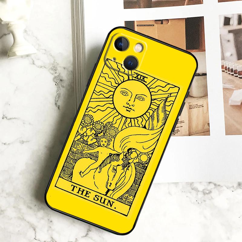 The SUN Tarot card Phone Case For iPhone 15 16 Pro Max 11 12 13 14 Pro Max 7 8 Plus X XS XR 12 13 Mini Cover