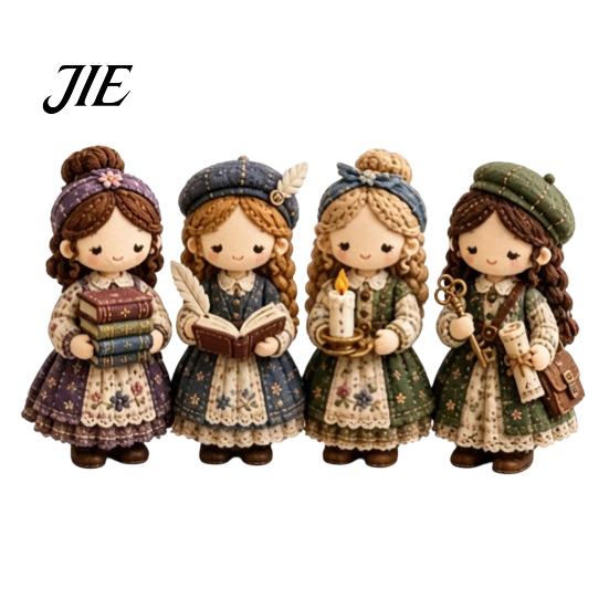 Handgefertigtes Puppen-Set Patchwork-Mädchen DIY-Set, 3D-Nähbastelset mit vorgeschnittenem Stoff, Kunstfaden, Nadeln, Niedlich für Heimdekoration, Geschenk C beige