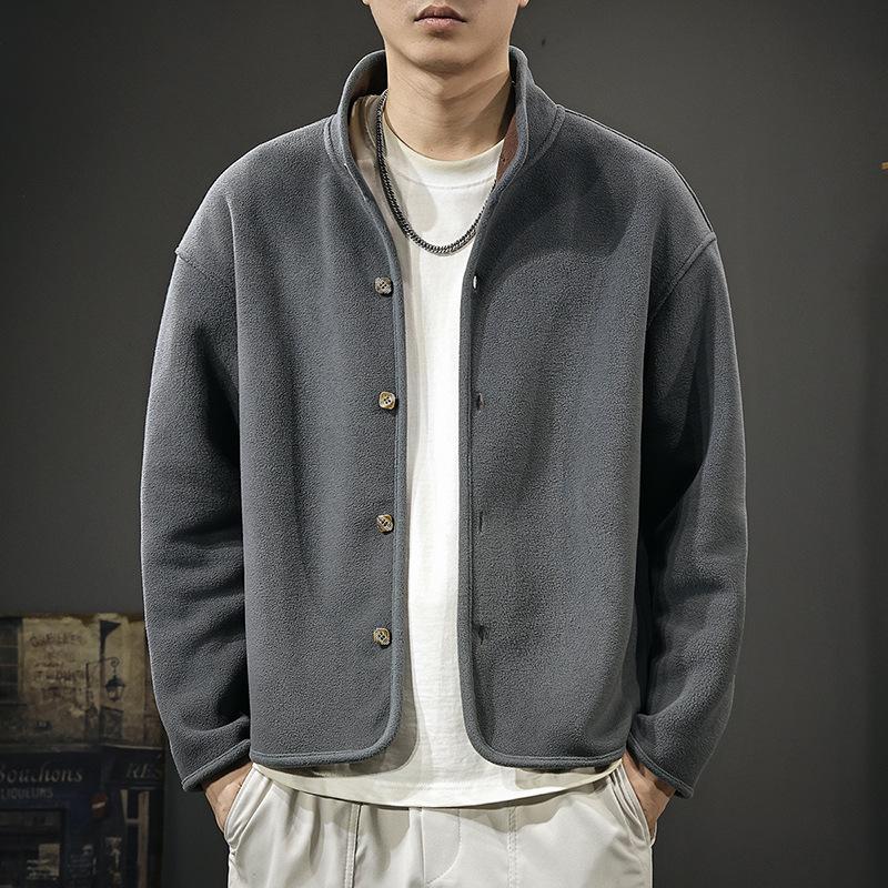 2025 Winter Men's American-Style Heavyweight Fleece Warm Jacket - Trendy, Loose, Plus Size Outerwear for Autumn/Winter.