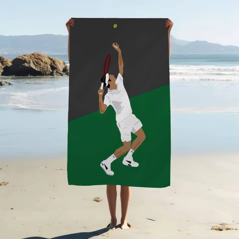 Tennis US French Open Sport Canvas Mikrofaser Strandtuch Saugfähig Schnelltrocknend Weich Yoga Schwimmen Resort Bergsteigen Handtuch