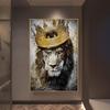 African Lion Kings Portrait Canvas Paintings On the Wall Art Posters and Prints Animals Art Pictures For Living Room Cuadros