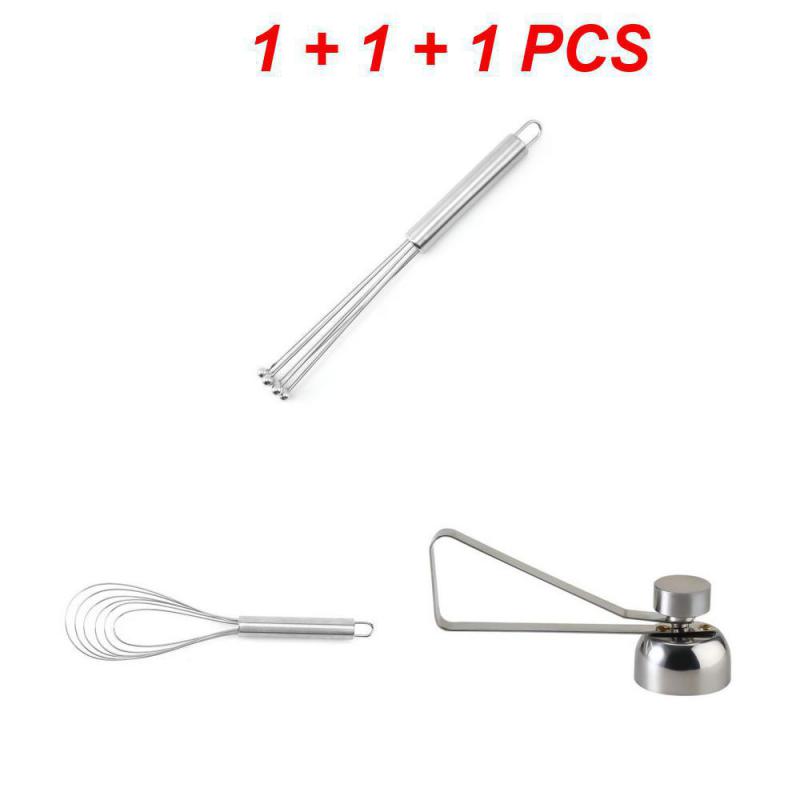 1pcs Stainless Steel Ball Whisk Wire Egg Whisk Kitchen Whisks for Cooking Blending Whisking Beating Egg Mixer Baking Tool