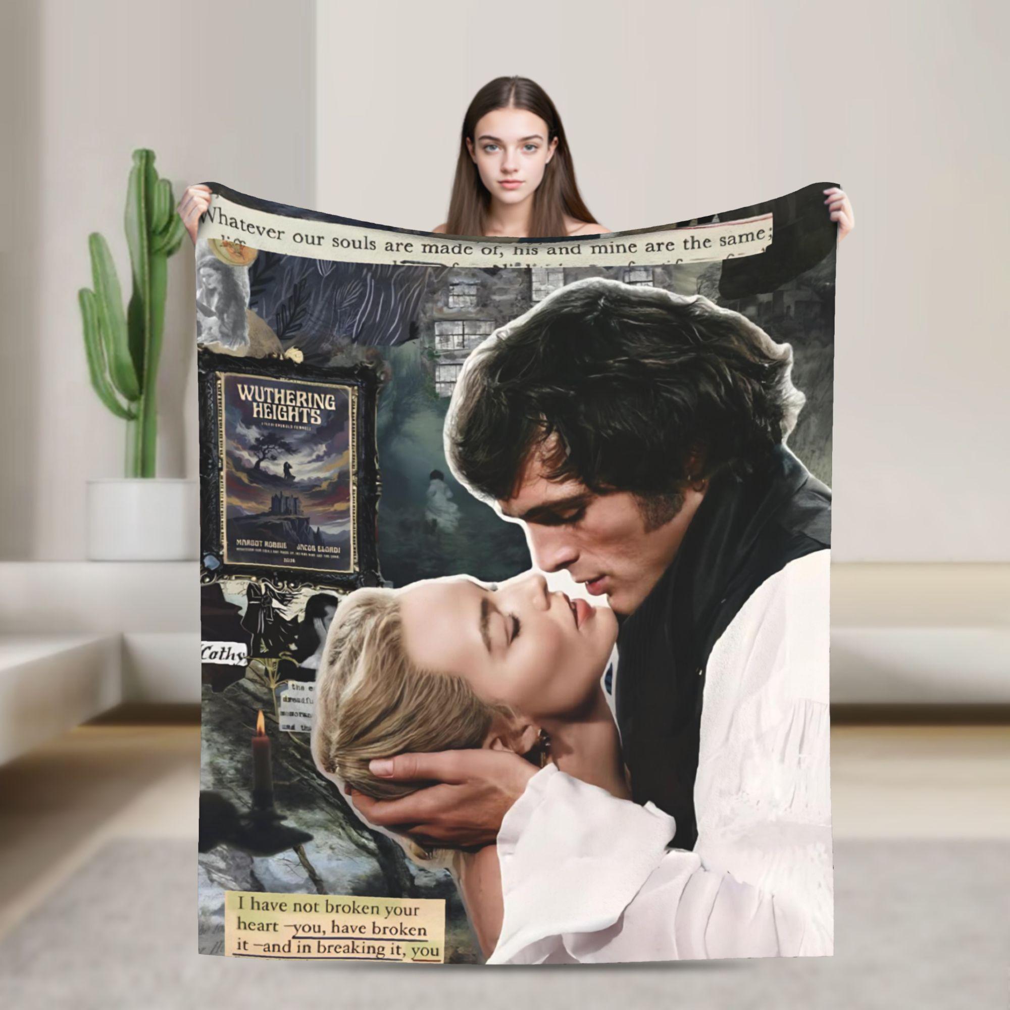 

Super Soft Wuthering Heights 2026 Movie Throw Blanket Premium Fleece Flannel Lightweight Bed Blanket Cozy Fluffy Blankets 100x150cm