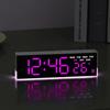 USB Powered Digital Alarm Clock with White Mood Light TEMP Week 2 Alarm DST Table Clock 3 Levels Brightness 12/24H LED Clock