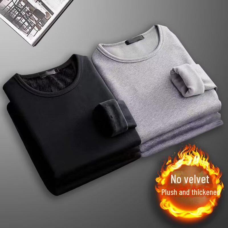 Men's Slim Fit Thermal Long-Sleeve Crew Neck Shirt