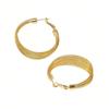 Women Wedding Jewelry Vintage Woven Texture Gold Hoop Earrings Old Money Chunky Statement Daily Wear Accessory