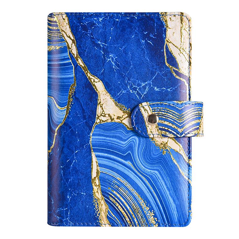 Cross-border Exclusive A6 Gold Foil Macaron PU Leather Hobonichi-Style Budget & Event Planner Notebook