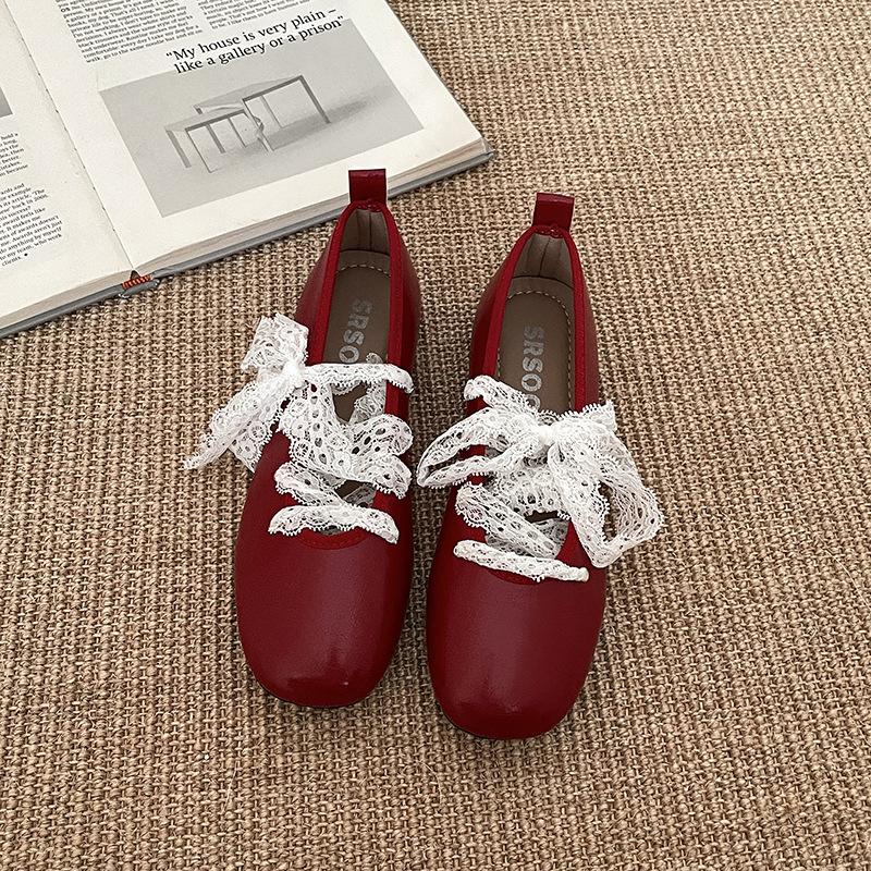 Korean version of French flat-bottomed silver evening single shoes women's spring 2025 new sweet and cool fashion square head Mary Jane shoes