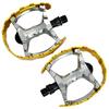 Wellgo Old school BMX MTB Bear Trap Bicycle WE2965 XC-II 9/16" Pedals, Gold,