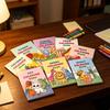 Ink Proof Paper Coloring Book 8PCS Children's Cartoon Book, Animals/Fruits/Vehicles/Fairy Tale Characters Theme, Thickened Ink-proof Creative Drawing