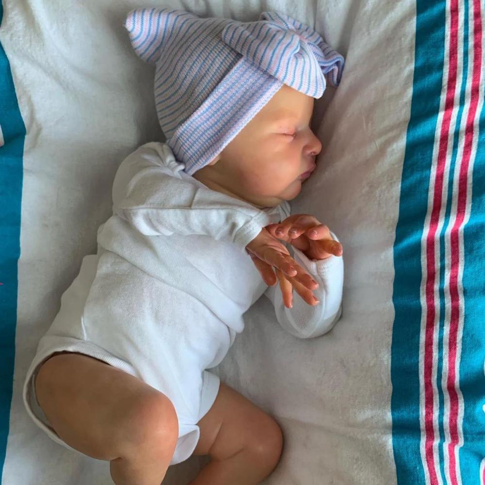 

BZDOLL 20 дюймов 3D кожа с видимыми венами 50 см мягкий винил спящая кукла реборн игрушка для девочки тканевое тело детский арт cloth body doll