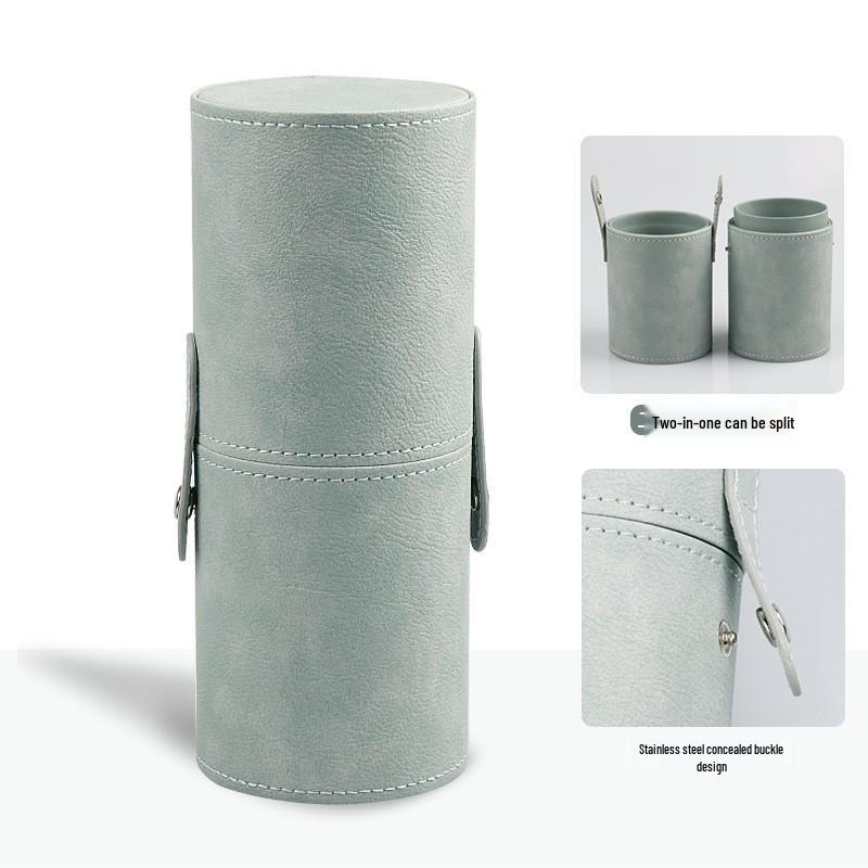 14-Piece Makeup Brush Storage Bucket Set - Round Box