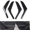 4PCS/Lot Car Stickers ABS Carbon Fiber Grain Interior Door Armrest Decoration Cover For Golf 6 MK6 2009-2013