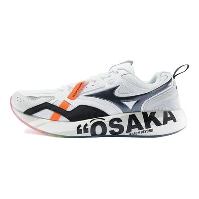 Pi Splicing Tessuto Casual Ammortizzazione Mesh Scarpe da Corsa Basse Sneakers Unisex Nero Bianco D1GH201403
