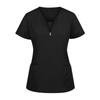 Nurse Uniform for Men Women Nursing Short Sleeve V-neck Blouse Scrubs Tops with Pocket Working Protective Clothes