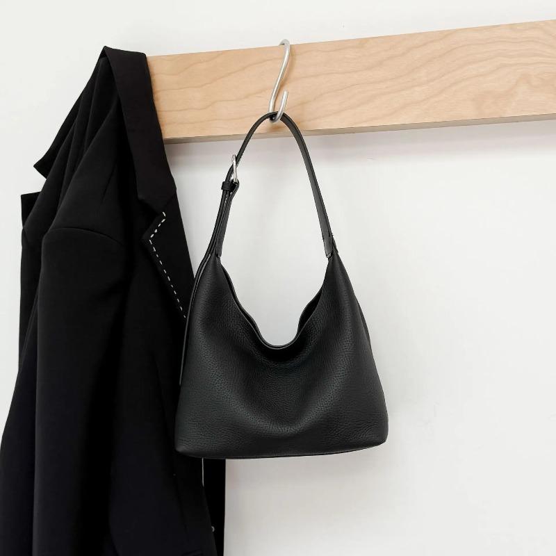 Women's Genuine Leather Tote Bag - Vintage Cow Neck Grain Top Layer Cowhide Underarm Shoulder Crossbody Bag,  Soft Leather Purse