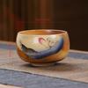 1 Stück Teemeister-Teetasse im chinesischen Stil, Imitation brennendes Brennholz, Keramik-Haushaltsteetasse, einfacher Retro-Stil, Teetasse, persönliche Teeschale