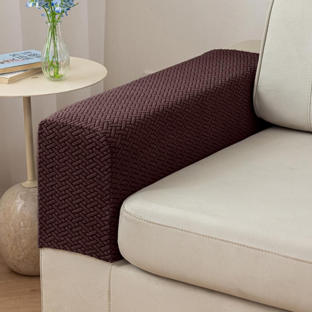 Couch Arm Covers,Sofa Arm Covers Set Of 1 Polyester Stretch Anti-Slip Furniture Protector Washable Armchair Slipcovers
