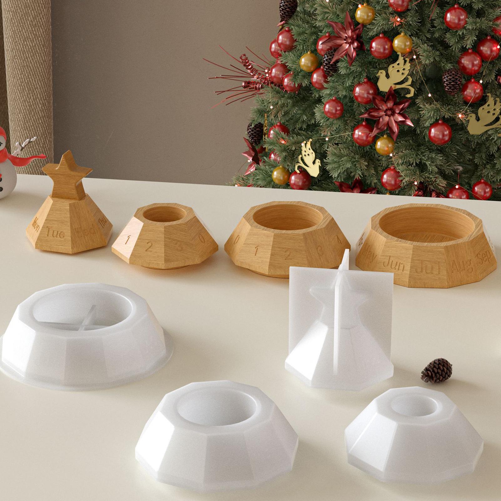 

Christmas Silicone Molds Set Easy Release Beginner-Friendly Christmas Tree Shape Organizer Silicone Mold For Concrete Plaster China Mainland