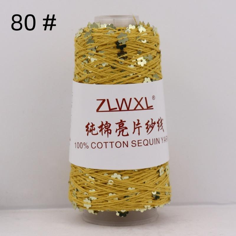 1000g /3200M 100% Cotton Yarn 6mm+3mm Special Sequin Yarn DIY Knitted Garment Accessories Rag Doll Knitting Yarn