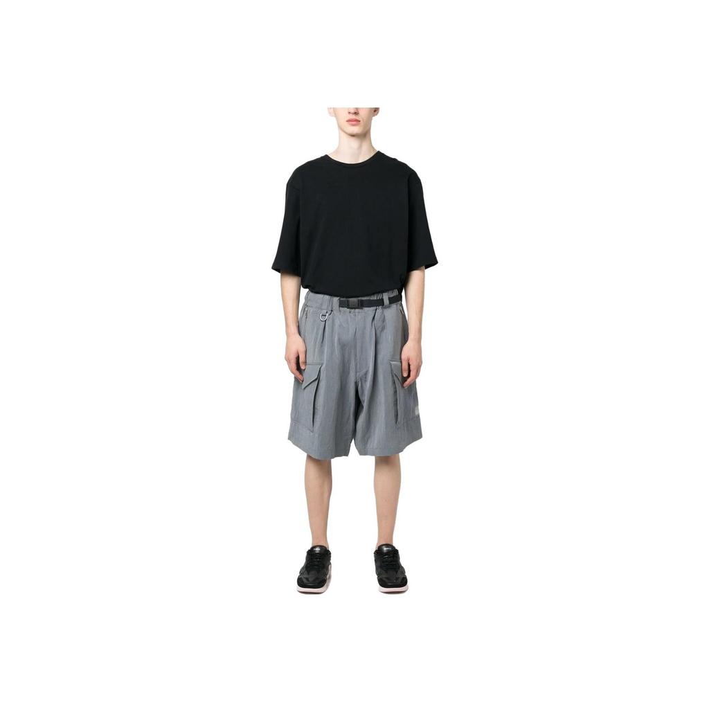 Y-3 Solid Color Waistband Loose Straight Shorts Unisex shorts Gray HZ8858