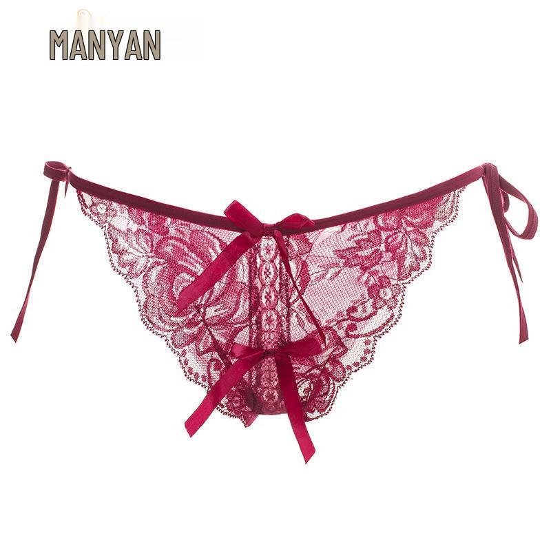 Seductive Japanese Lace Open Crotch Panties Set
