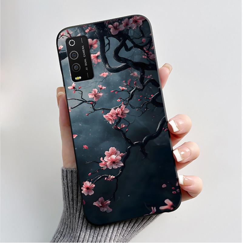 

For TCL 205 4187D Case Luxury Fashion Butterfly Flowers Painted Black Soft TPU Silicone Protective Bumper Cover for TCL205 Case TCL 205