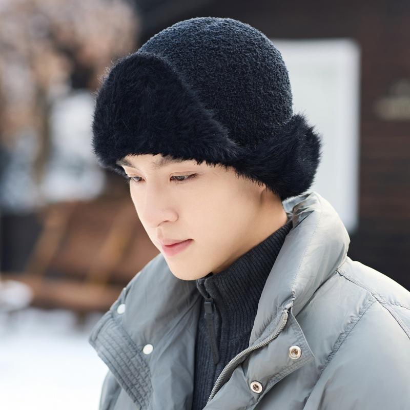 Soft Warm Head Hat Men Women's Autumn Winter New Ear Protection Warm Mongolian Hat Windproof Cold Winter Knitted Cotton Hat