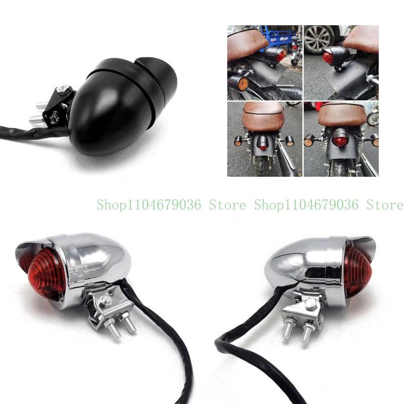 652F Set of 1 Motorcycles LED Adjustable Cafe Racer Stop Tail Light Motorbike Brake Rear Lamp Tail Light for Motorbikes