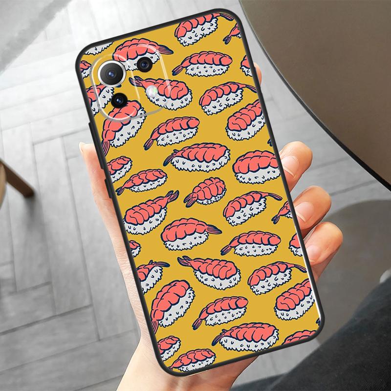Food Sushi Case For Xiaomi 15 Ultra 13 14 Pro 11T 12T 13T 14T Pro POCO F7 F5 F6 X3 X5 X6 X7 Pro Cover