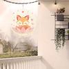 Fox and Lotus Heart Design Metal Wind Chime with 360 Rotating Hook for Garden Balcony Patio Indoor Outdoor Decor No Electricity Needed