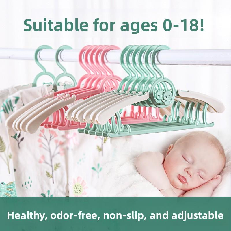 Baby Clothesline Retractable Non-Slip Children's Small Clothes Hanger Multi-Function Home Use Drying Rack for Newborns